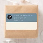 Contemhedendaags Monogram verzendlabel (Insitu)