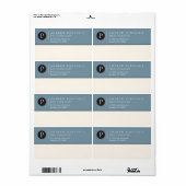 Contemhedendaags Monogram verzendlabel (Full Sheet)