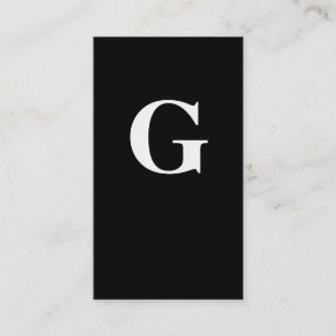 Contemhedendaags monogram / zwart & wit visitekaartje