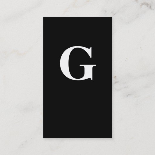 Contemhedendaags monogram / zwart & wit visitekaartje (Voorkant)