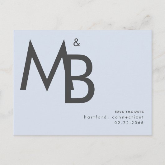 Contemhedendaags mosterdblauw sparen de Datum Briefkaart (Voorkant)