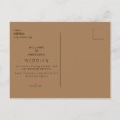 Contemhedendaags zwart & goudmonogram Opslaan datu Aankondigingskaart (Achterkant)