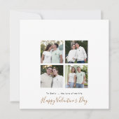 Contemhedendaagse 4 fotocollage Aangepaste Gold-Va Feestdagenkaart (Voorkant)