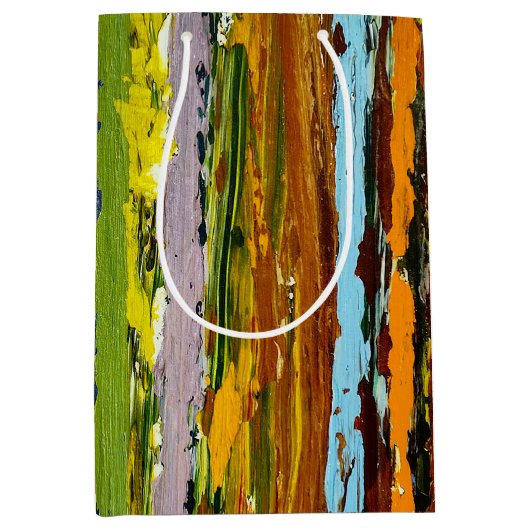 Contemhedendaagse Abstracte Paint Streaks Medium Cadeauzakje (Voorkant)