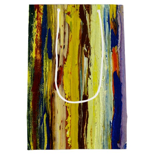 Contemhedendaagse Abstracte Paint Streaks Medium Cadeauzakje (Achterkant)