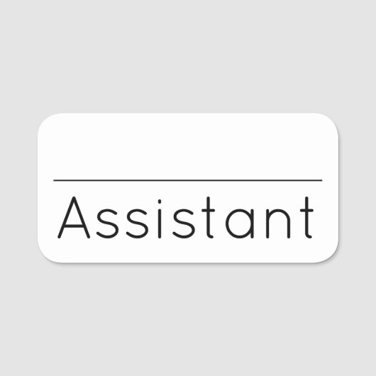 Contemhedendaagse 'Assistant'-naamtag Naamplaatje (Voorkant)