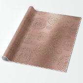 Contemhedendaagse cirkels roze roze roze glam cadeaupapier (Uitgerold)