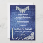 Contemhedendaagse denim, parels en oorkonde kaart (Voorkant)