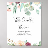 Contemhedendaagse eucalyptus Deze kaars brandt het Poster (Voorkant)