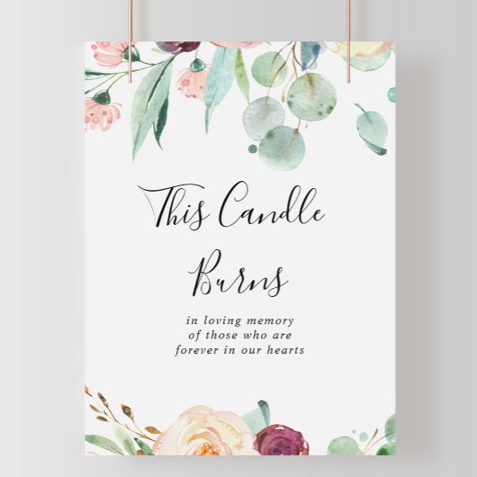 Contemhedendaagse eucalyptus Deze kaars brandt het Poster