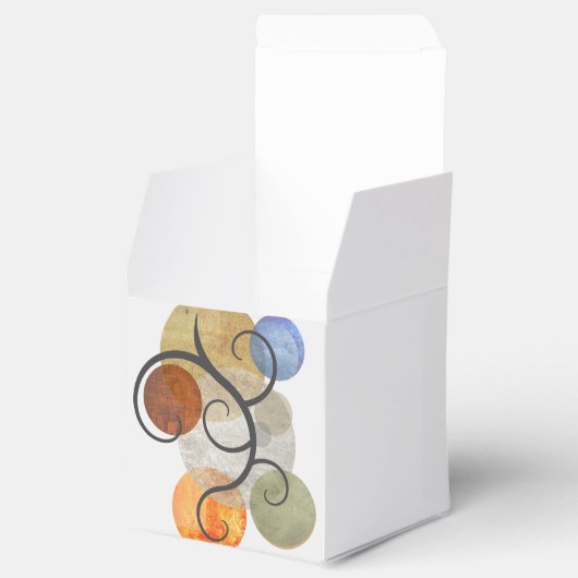 Contemhedendaagse gepatterde cirkels bedankdoosjes (Geopend)