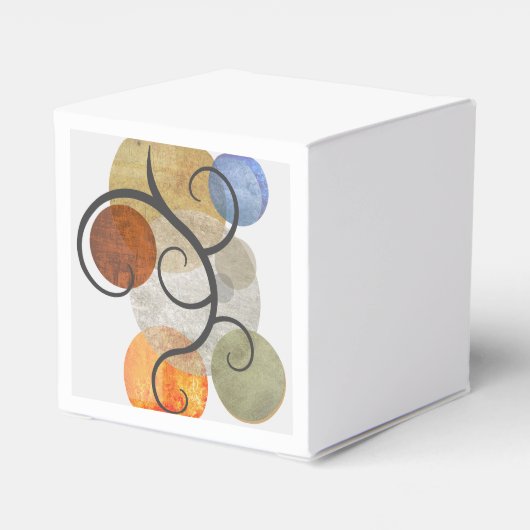 Contemhedendaagse gepatterde cirkels bedankdoosjes (Achterkant)