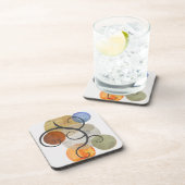 Contemhedendaagse gepatterde cirkels bier onderzetter (Rechterzijde)