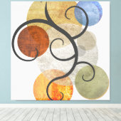 Contemhedendaagse gepatterde cirkels canvas afdruk (Insitu (Houten vloer))