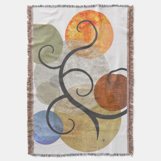Contemhedendaagse gepatterde cirkels deken (Voorkant Verticaal)