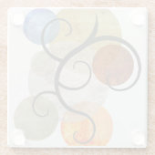 Contemhedendaagse gepatterde cirkels glazen onderzetter (Achterkant)