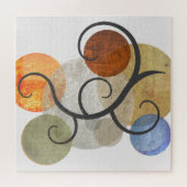 Contemhedendaagse gepatterde cirkels legpuzzel (Horizontaal)