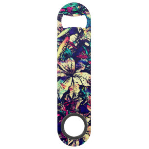 Contemhedendaagse grafische Waterverf Dragon Lilie Speed Flessenopener