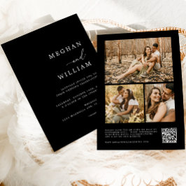 Contemhedendaagse kalligrafie Fotocollage QR-code Kaart