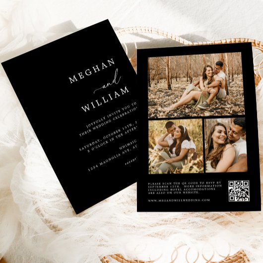 Contemhedendaagse kalligrafie Fotocollage QR-code Kaart