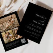 Contemhedendaagse kalligrafie Fotocollage QR-code Kaart