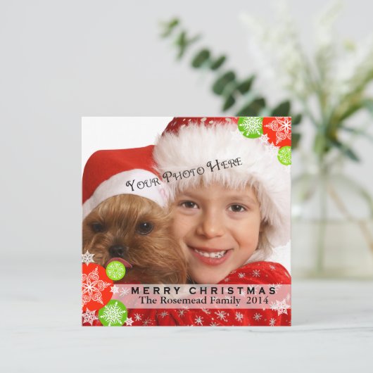 Contemhedendaagse kerstkaart (Staand voorkant)