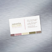 Contemhedendaagse kleurenblokken magnetisch visitekaartje (Voorbeeld)