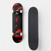 Contemhedendaagse kunst rood en zwart persoonlijk skateboard (Voorkant)