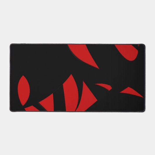 Contemhedendaagse kunst rood/zwart bureaumat (Voorkant)