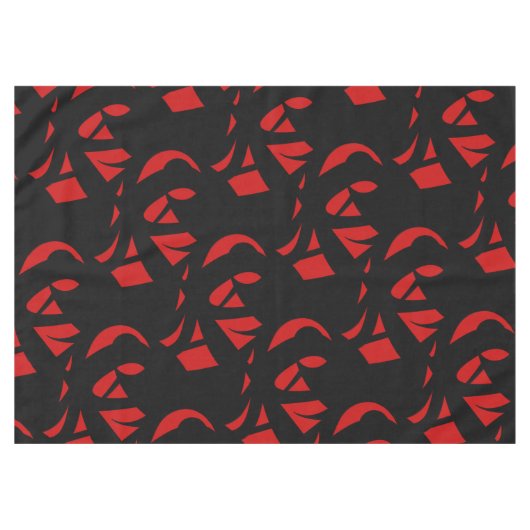 Contemhedendaagse kunst rood/zwart tafelkleed (Voorkant (Horizontaal))