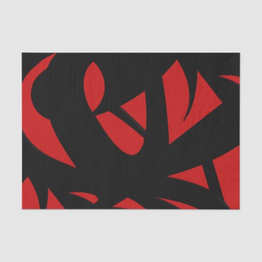 Contemhedendaagse kunst rood/zwart tissuepapier (Voorkant)