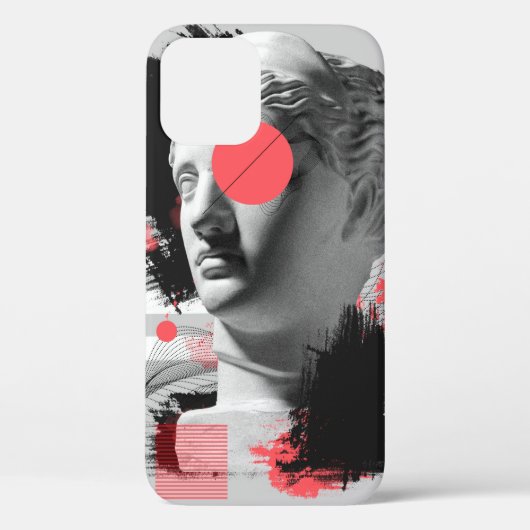 Contemhedendaagse kunstcollage met antiek beelduit Case-Mate iPhone case (Achterkant)