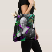 Contemhedendaagse kunstcollage met gipsplaat tote bag (Dichtbij)