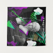 Contemhedendaagse kunstcollage met gipsplaat wandkleed (Voorkant (horizontaal))