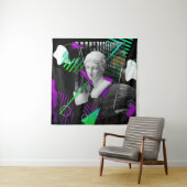 Contemhedendaagse kunstcollage met gipsplaat wandkleed (In situ)