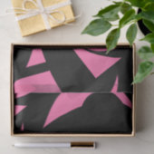 Contemhedendaagse kunstroze / zwart tissuepapier (Geschenk)