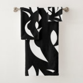 Contemhedendaagse moderne witte / zwarte doekset bad handdoek (Insitu)