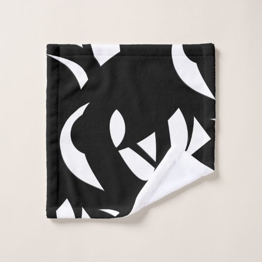 Contemhedendaagse moderne witte / zwarte doekset bad handdoek (Wasdoekje)