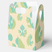 Contemhedendaagse moerbeien laten patroonfortuinbo bedankdoosjes (Geopend)