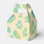 Contemhedendaagse moerbeien laten patroonfortuinbo bedankdoosjes (Voorkant Zijde)