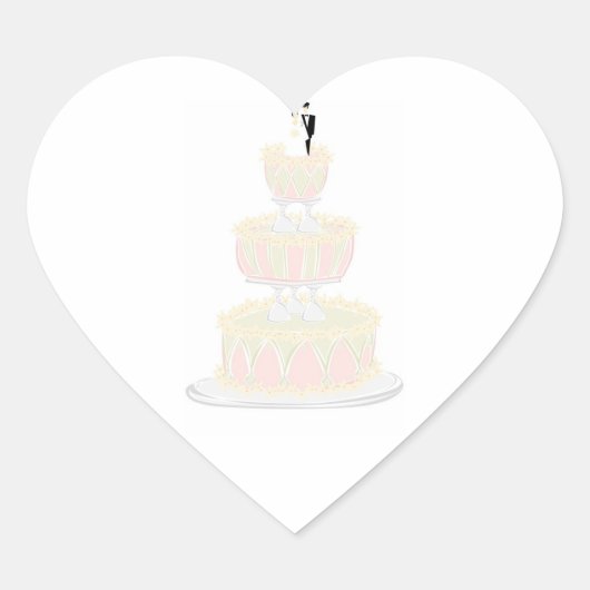 Contemhedendaagse pasta-bruiloft met wijnglas P Hart Sticker (Voorkant)
