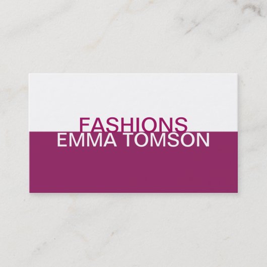 Contemhedendaagse stijl (fuchsia) visitekaartje (Voorkant)