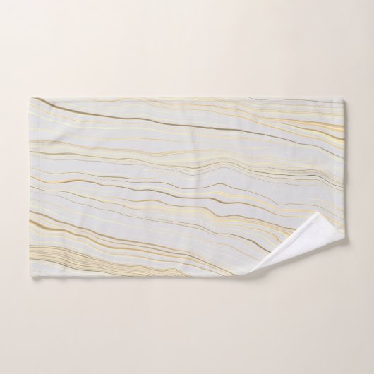 Contemhedendaagse tapes met Linen Pattern Bad Handdoek (Handdoek)