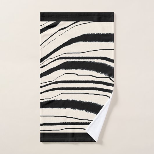 Contemhedendaagse zebra afdrukken met zwarte rand bad handdoek (Handdoek)