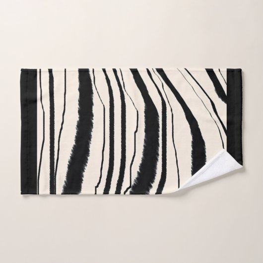 Contemhedendaagse zebra afdrukken met zwarte rand bad handdoek (Handdoek)