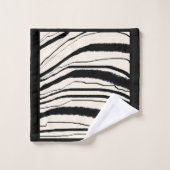 Contemhedendaagse zebra afdrukken met zwarte rand bad handdoek (Wasdoekje)