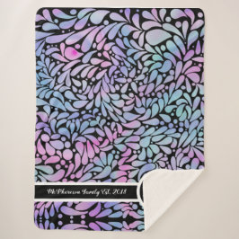 Contemhedendaagse zeemeerminnen, gekleurde bladen sherpa deken