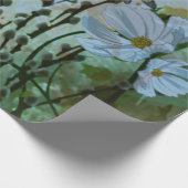 Contemhedendaagse zilverwerende libellen / Floral Cadeaupapier (Hoek)