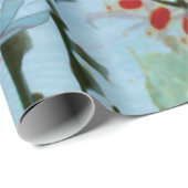 Contemhedendaagse zilverwerende libellen / Floral Cadeaupapier (Rol Hoek)