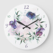 Contemmodern Blue Hydrangea Wreata Grote Klok (Voorkant)